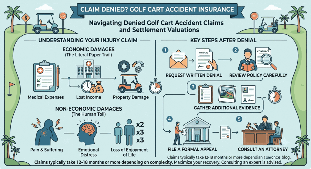 Denied Golf Cart Accident Insurance Claim Help