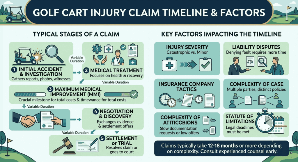 How Long Does a Golf Cart Injury Claim Take